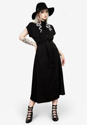 Slither Relaxed Midi Dress Smart Detail