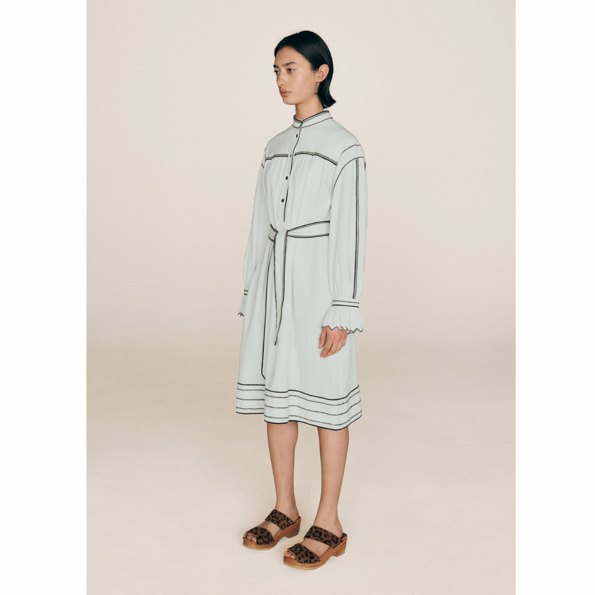 Feminine Mood Durable-Fabric Light Blue Abery Dress