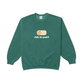 Snug Fit Knit Winter Ready Look Club de Padel 'Vibora' Vintage Washed Sweater - Forest