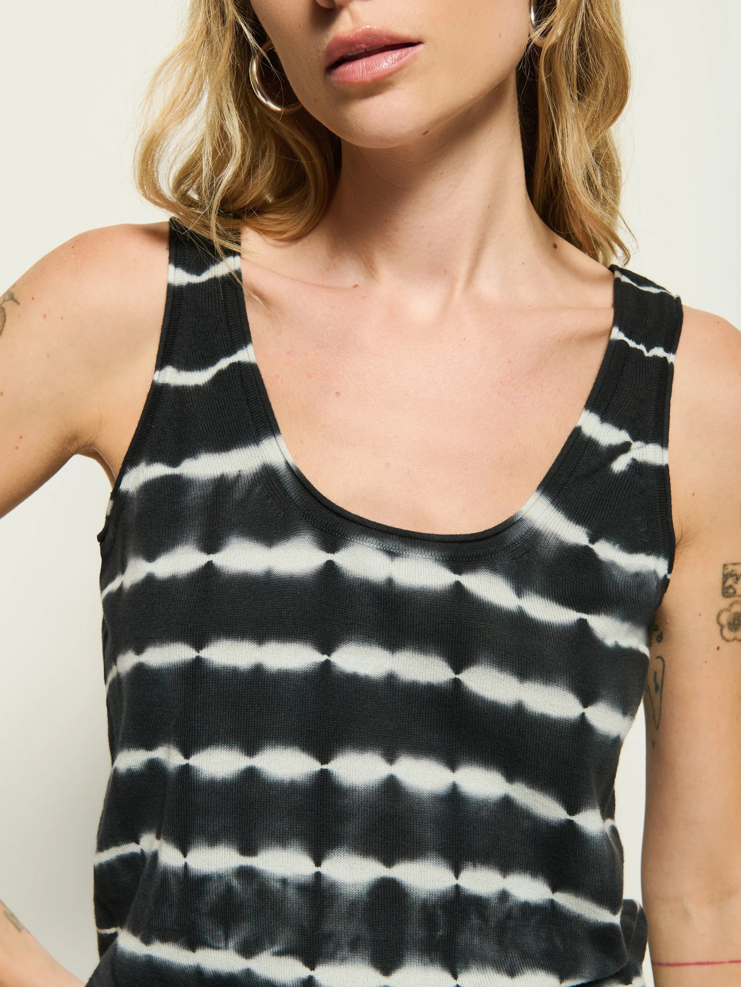 Knitted Design Knit Layering Sheri Sweater Tank