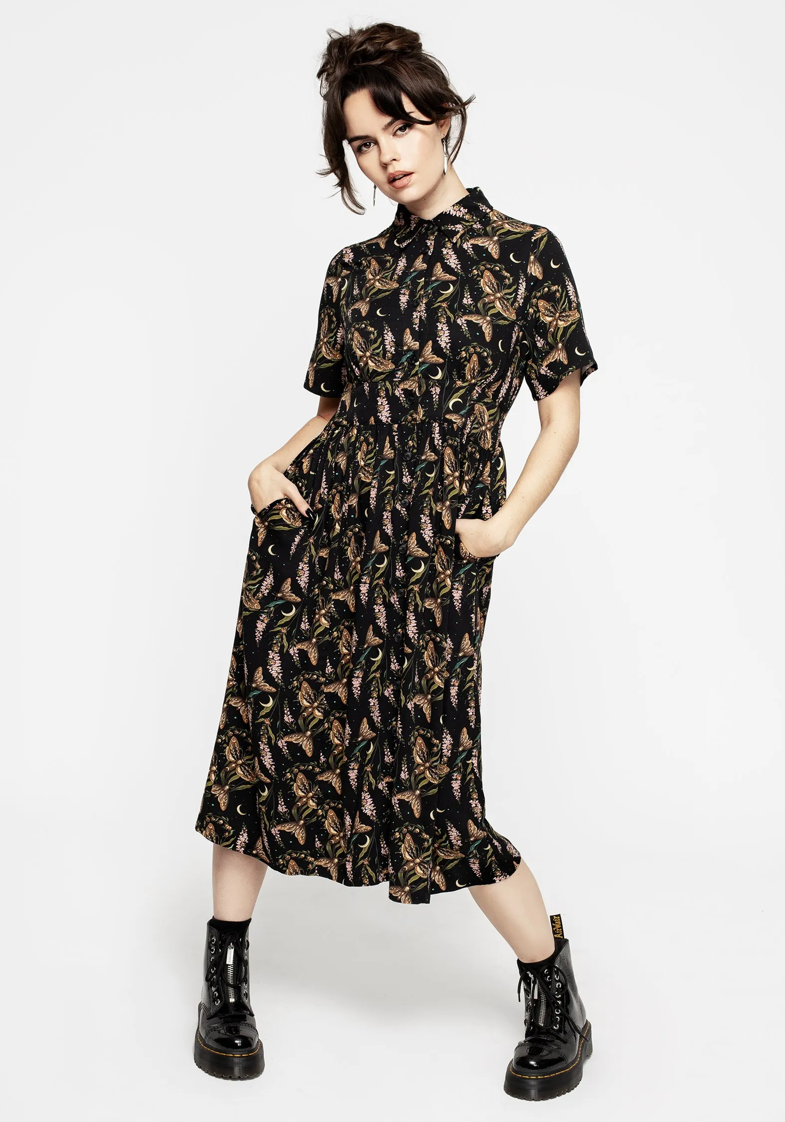 Feather Light Atropos Midi Shirt Dress