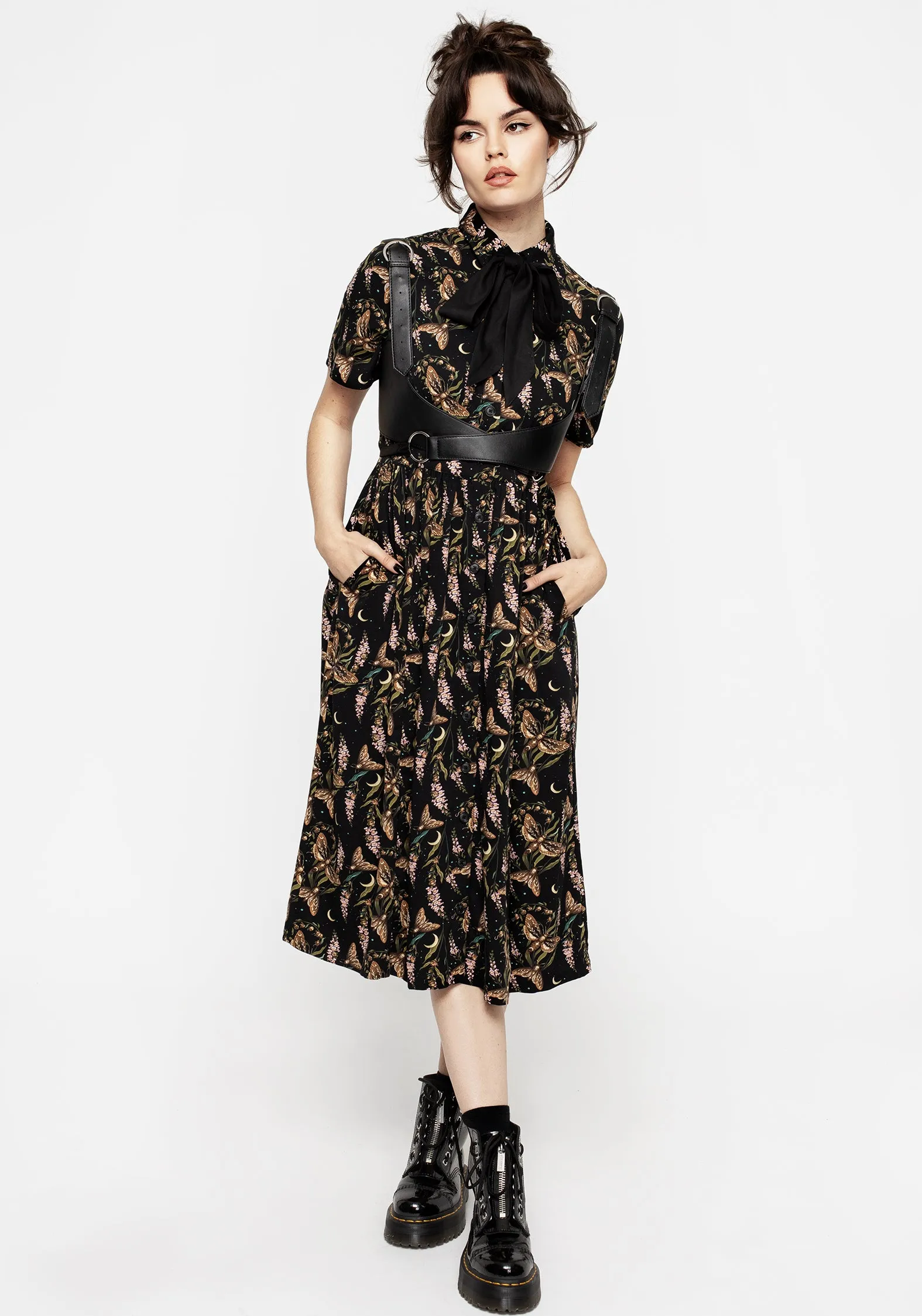 Chic Design Atropos Midi Shirt Dress