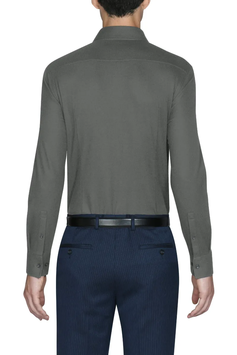 Knit Smart Shirt | Dark Grey GYE149 Classic Design Mix-And-Match