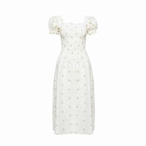 Casual event dress Belle Linen Dress in Bouquets