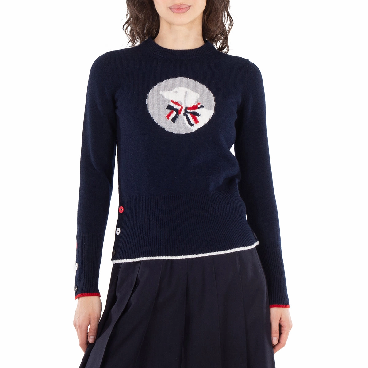 Chunky Yarn Ventilated Underarm Thom Browne Wool Classic Hector Pullover