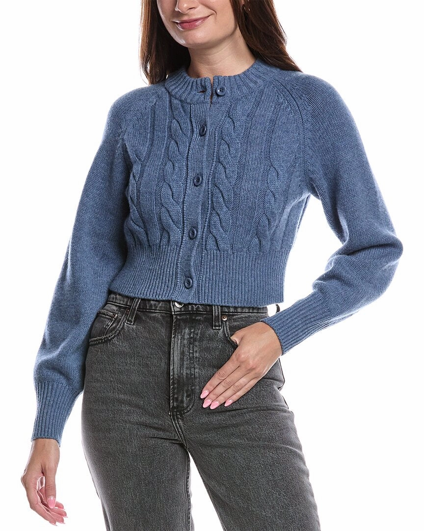 Knit Fabric TOCCIN Rita Wool & Cashmere-Blend Cardigan