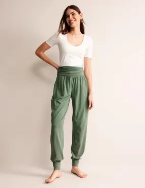 High Rise Cool Touch Hareem Jersey Joggers-Alder