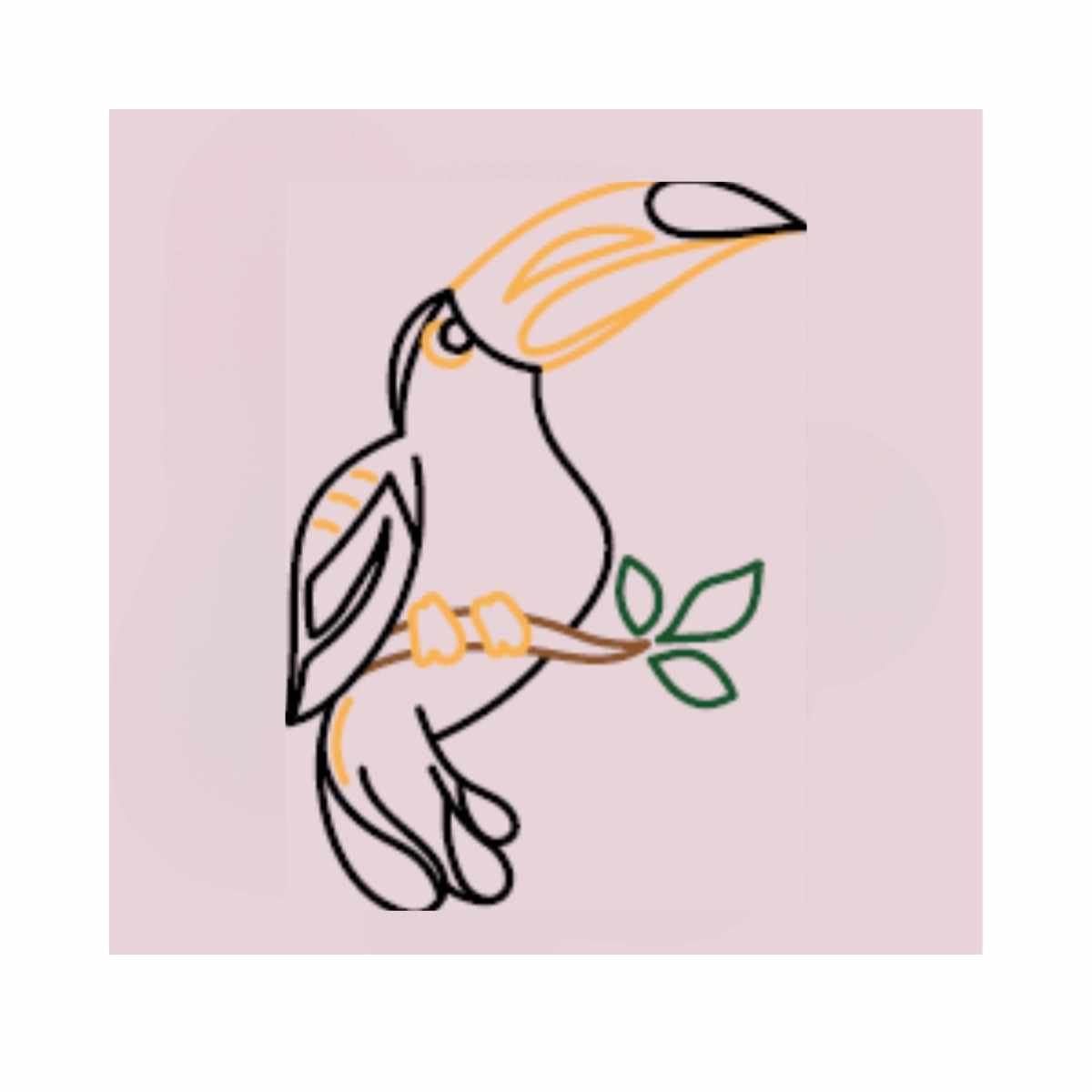 sporty wear Chill Comfort Look Toucan Organic Cotton Short Sleeve T-Shirt