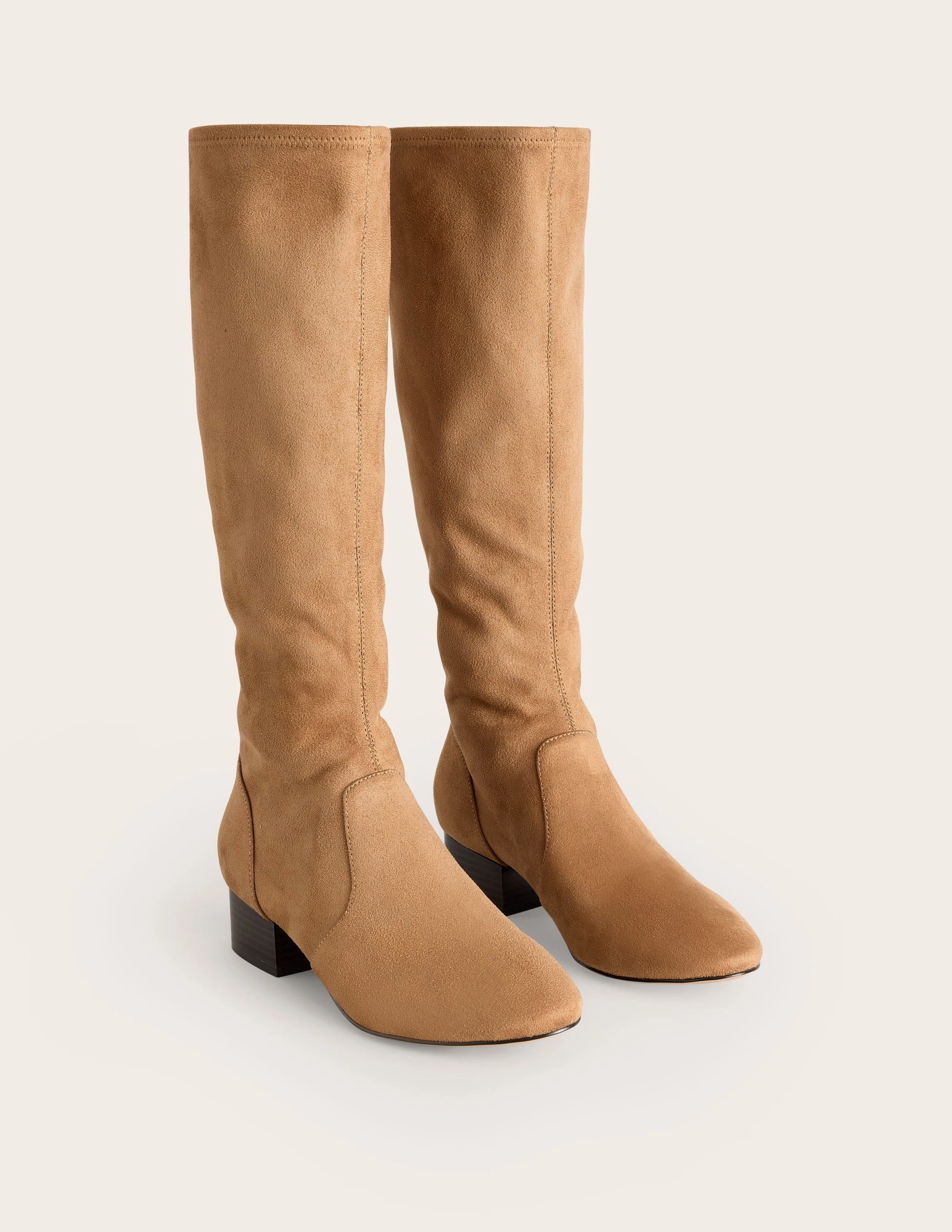 Cushioned Step Urban Traveler Crisp Lines Flat Stretch Knee Boots-Acorn