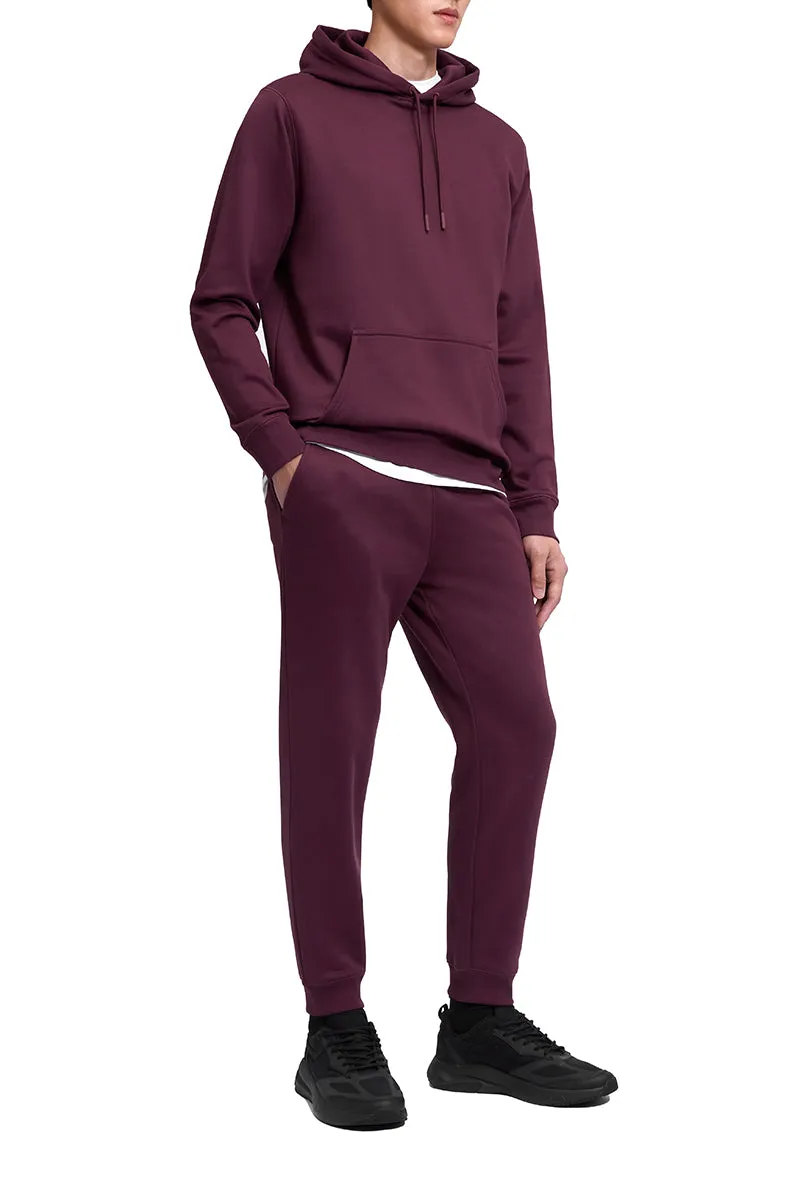 Trendy Comfort PermeableCloth Slim Fleece Sweatpants | Burgundy RDE179
