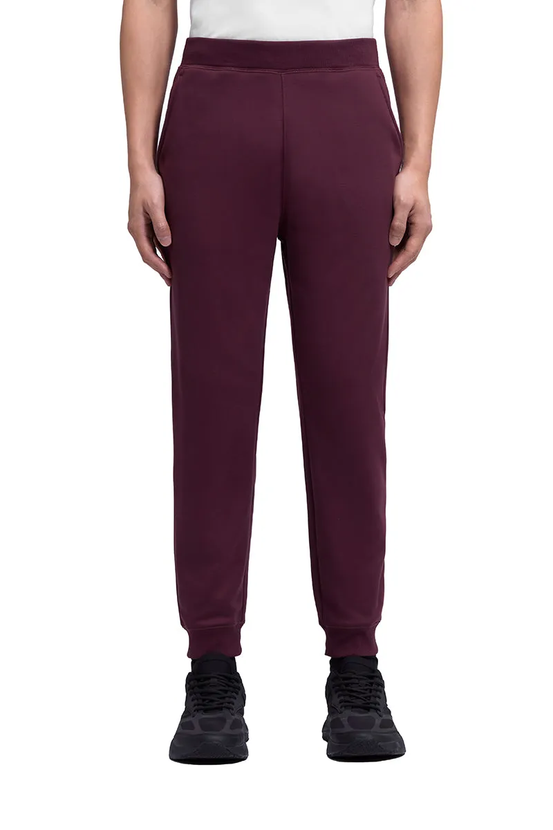 Button front ReinforcedSeams Slim Fleece Sweatpants | Burgundy RDE179