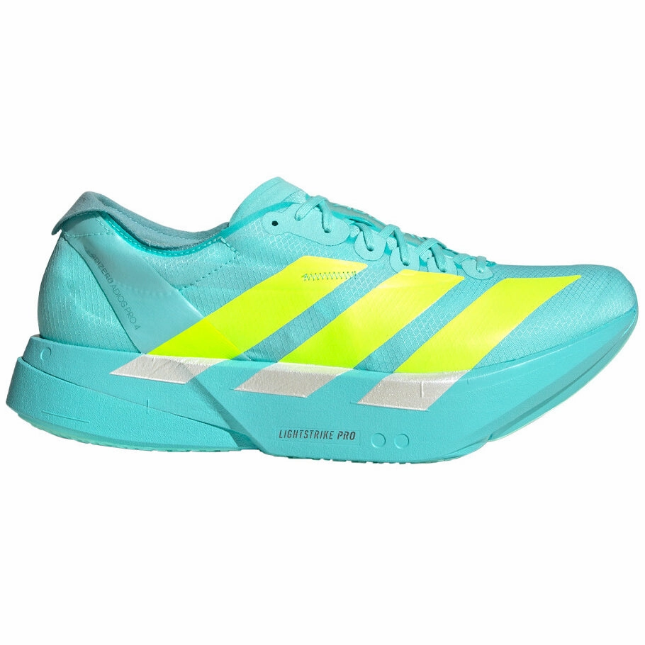 embossed - finish - design shoes Mens's Adizero Adios Pro 4 Running Shoes Flash Aqua / Lucid Lemon / Mint Ton