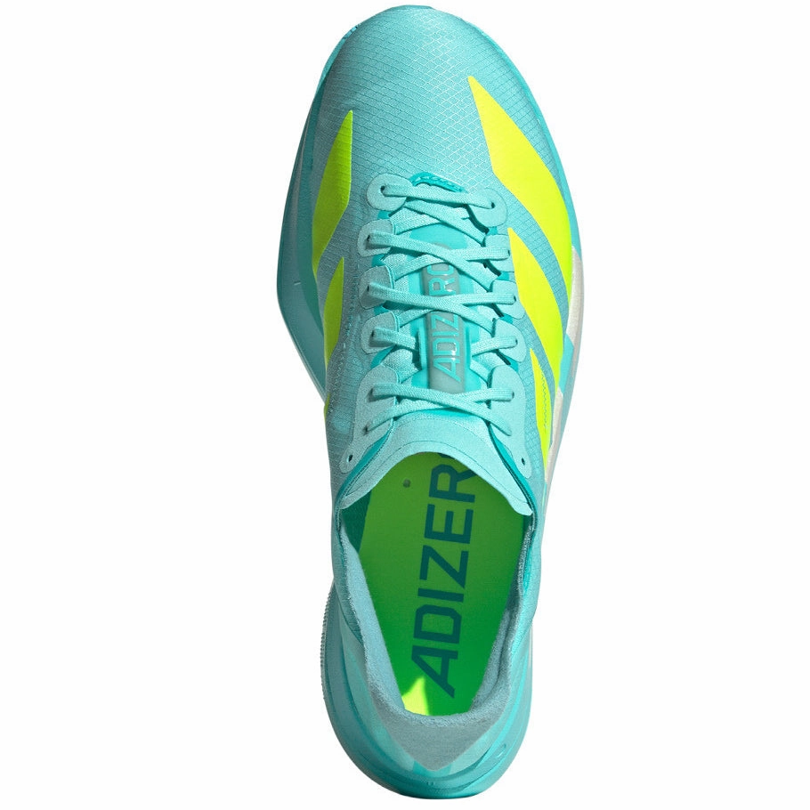 Mens's Adizero Adios Pro 4 Running Shoes Flash Aqua / Lucid Lemon / Mint Ton fitness goal
