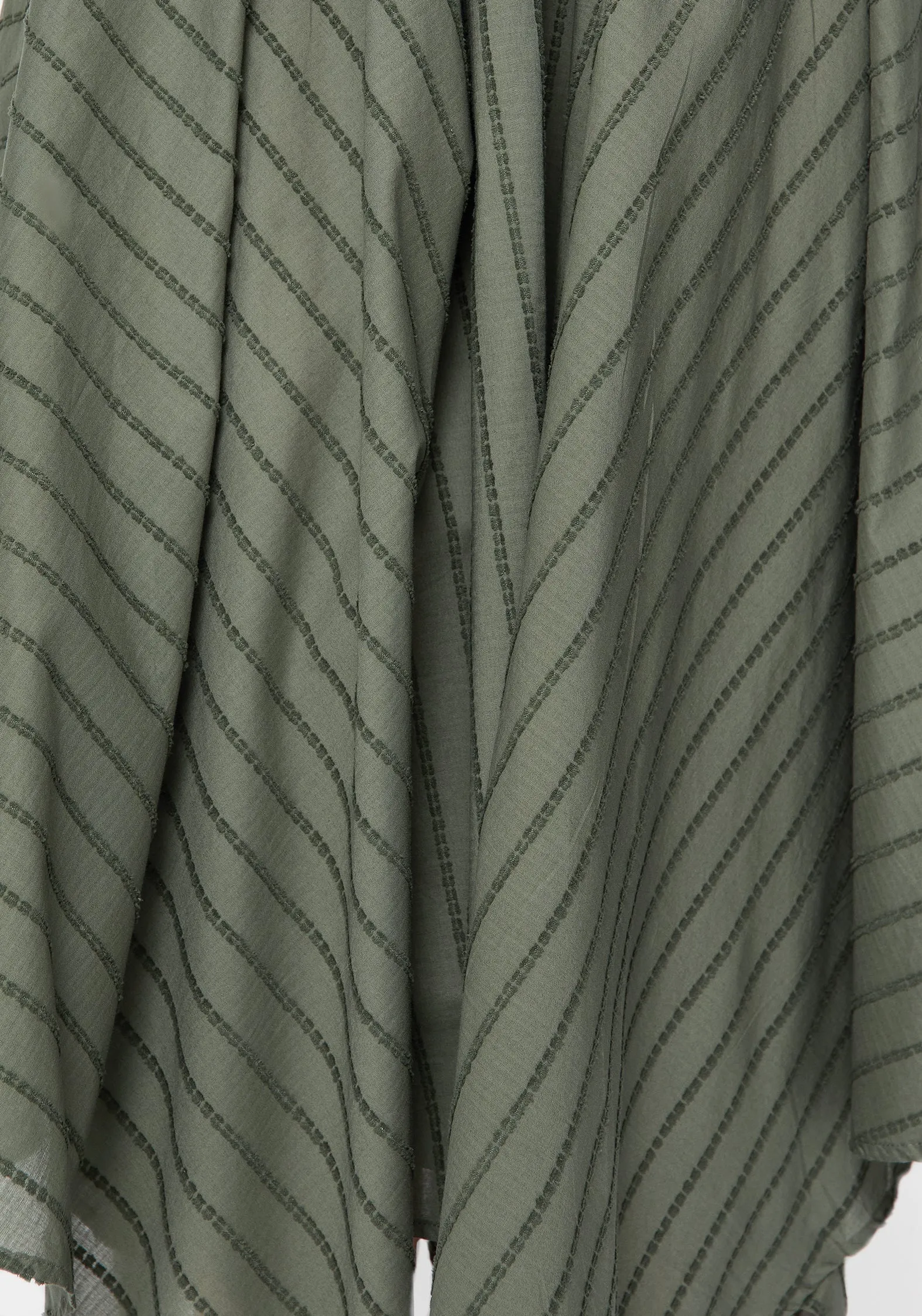 Blythe Cotton Handkerchief Hem Midaxi Skirt - Green UV Protection