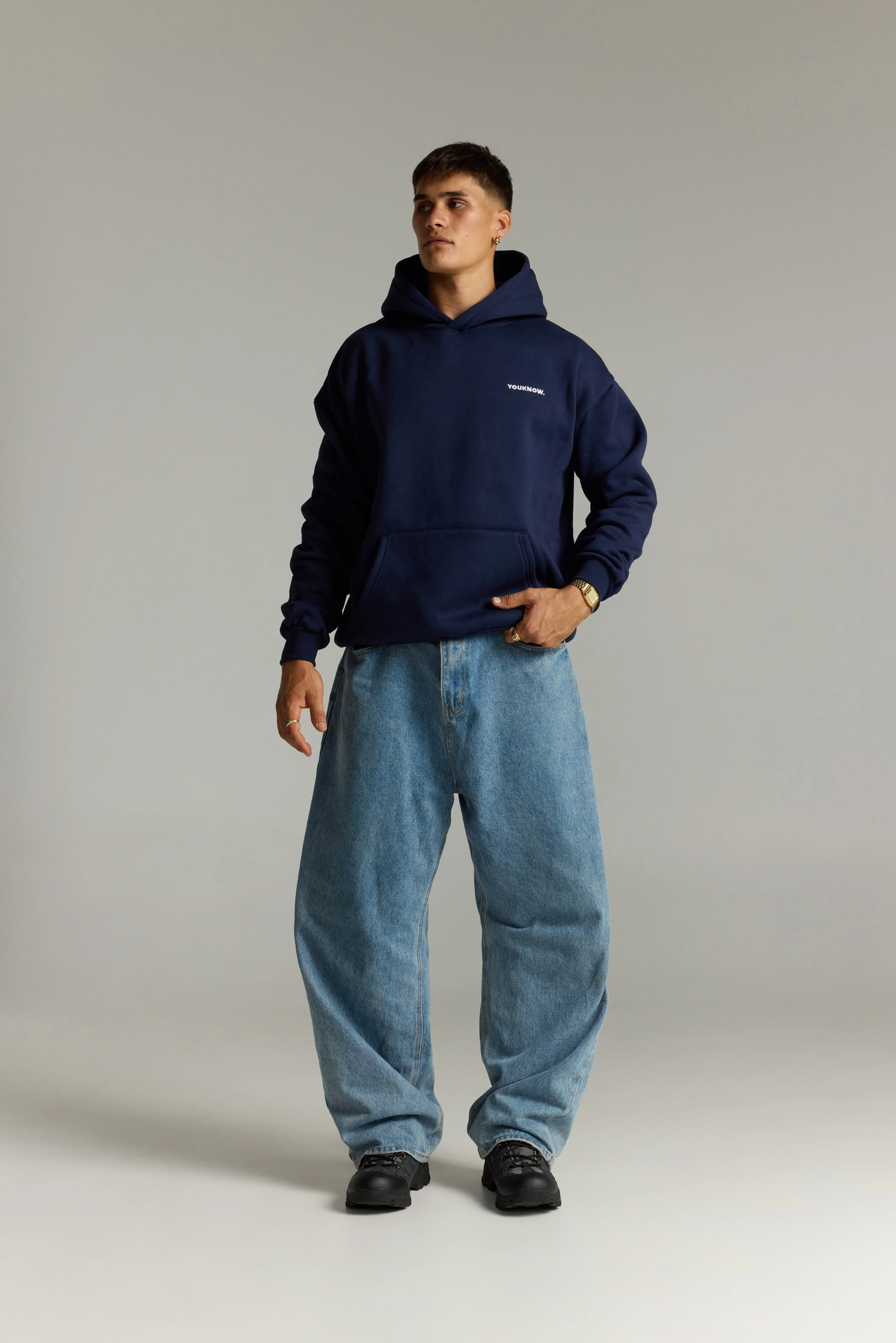 Core Standard Hoodie | Navy Youthful Appeal Classic Fit