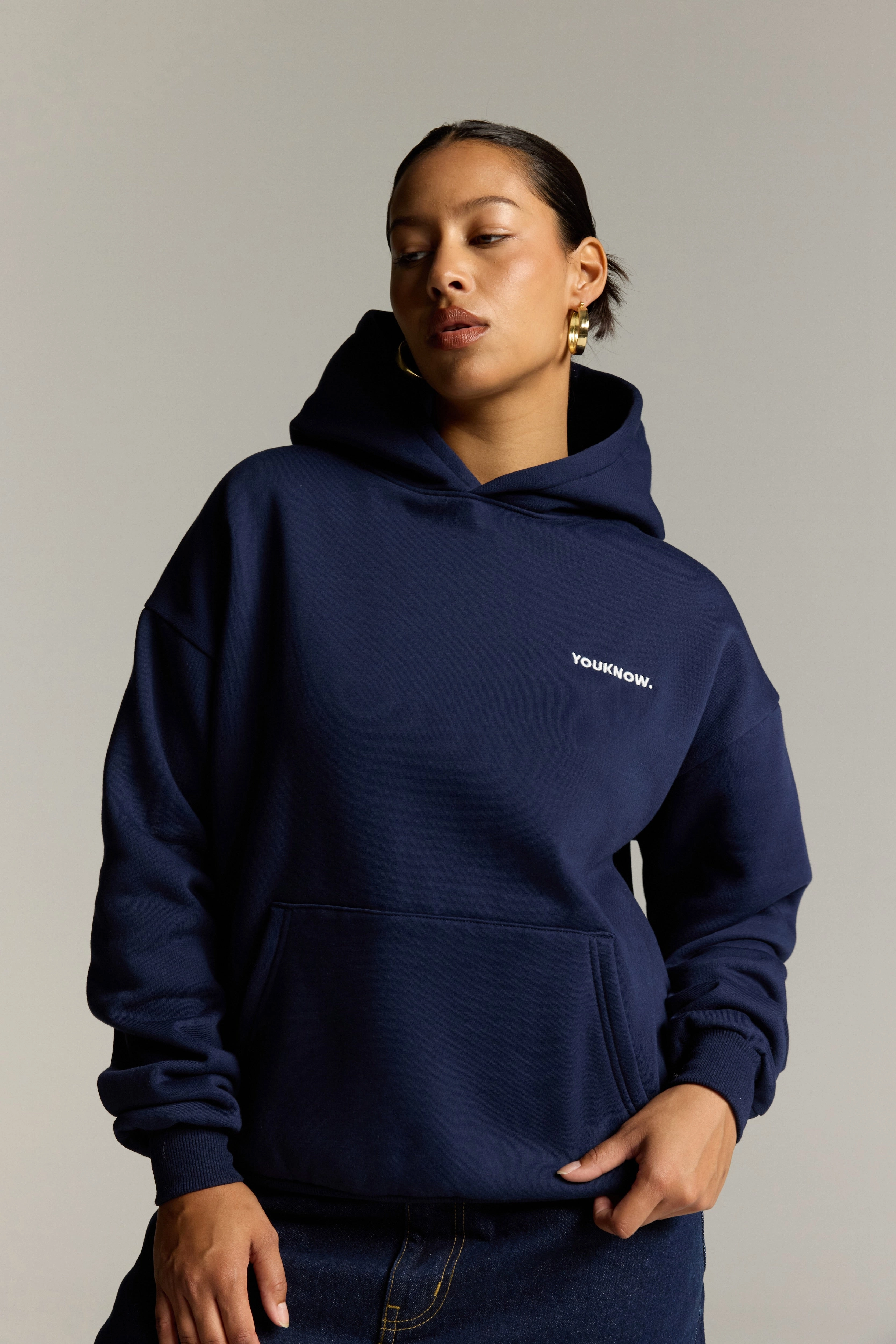 Core Standard Hoodie | Navy Moisture wicking Panda like