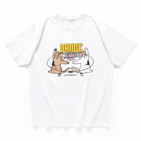 (ZT1747) Dance Cat Graphic Tee Light Wear FadeResistantPrint