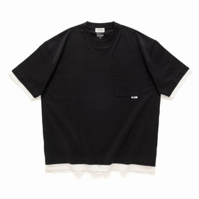 Timeless Fit Minimalist Stitching (ZT1416) Double Fake Layer Pocket Tee