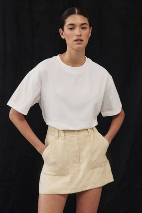 EVA LEMON LINEN SKORT Bold Patterns