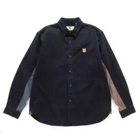 (ST418) Patchwork Sleeve Shirt Fashion Forward