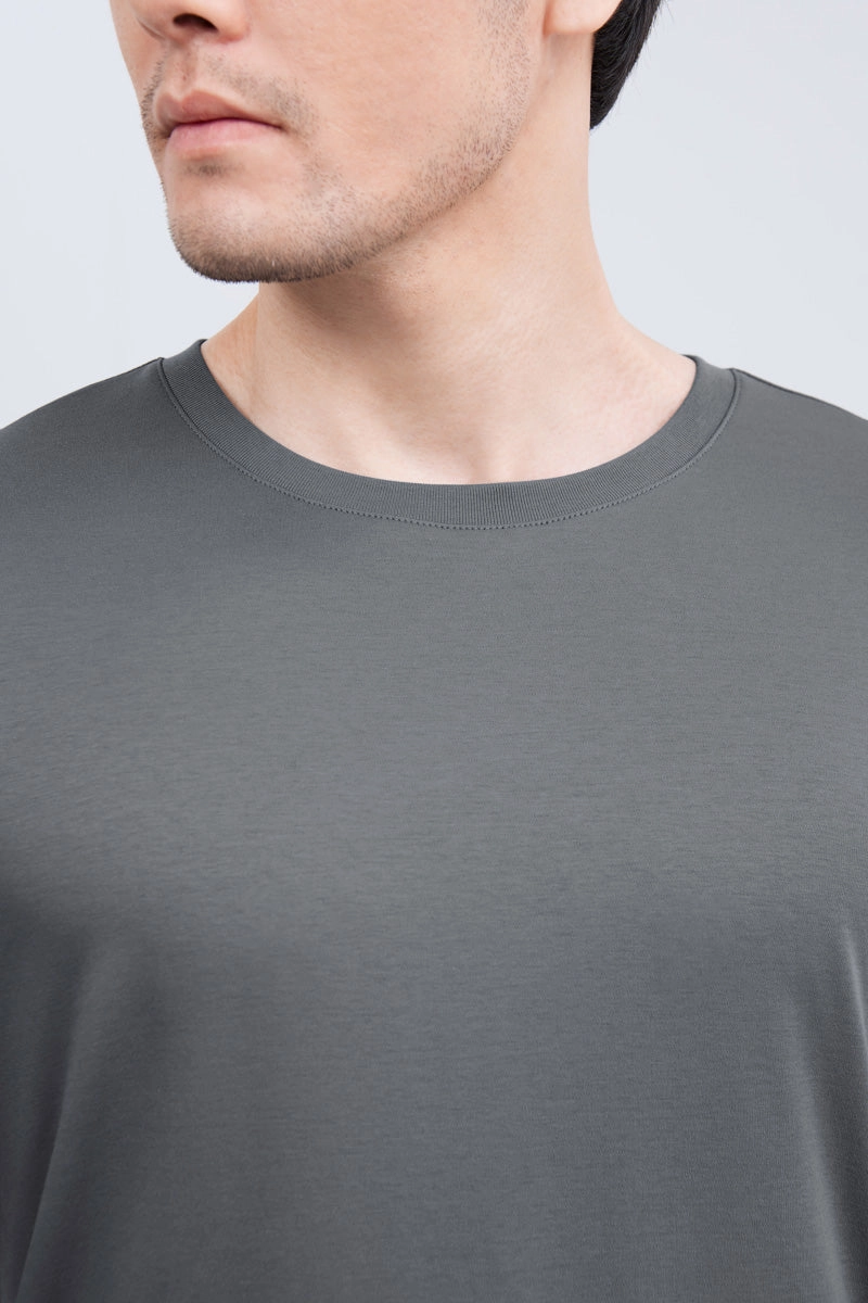 On-the-Go Comfort HeatGuard Crew Neck Long Sleeve T-Shirt | Dark Grey GYE149