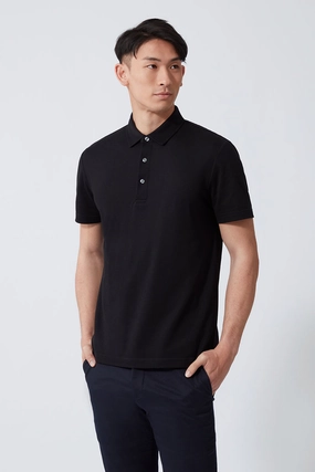Regal Pique Polo | Black BKFD01 Breathable Cotton DoubleLayered Fabric