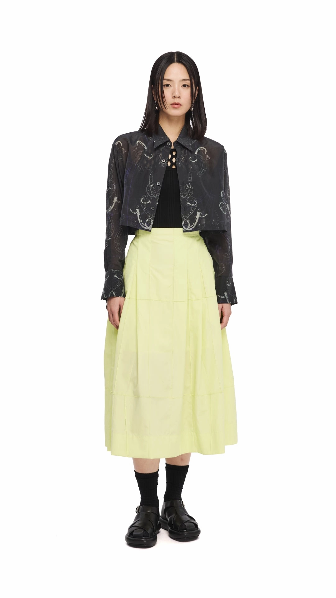 Flexible Waistband Adjustable Closure Tucks Skirts