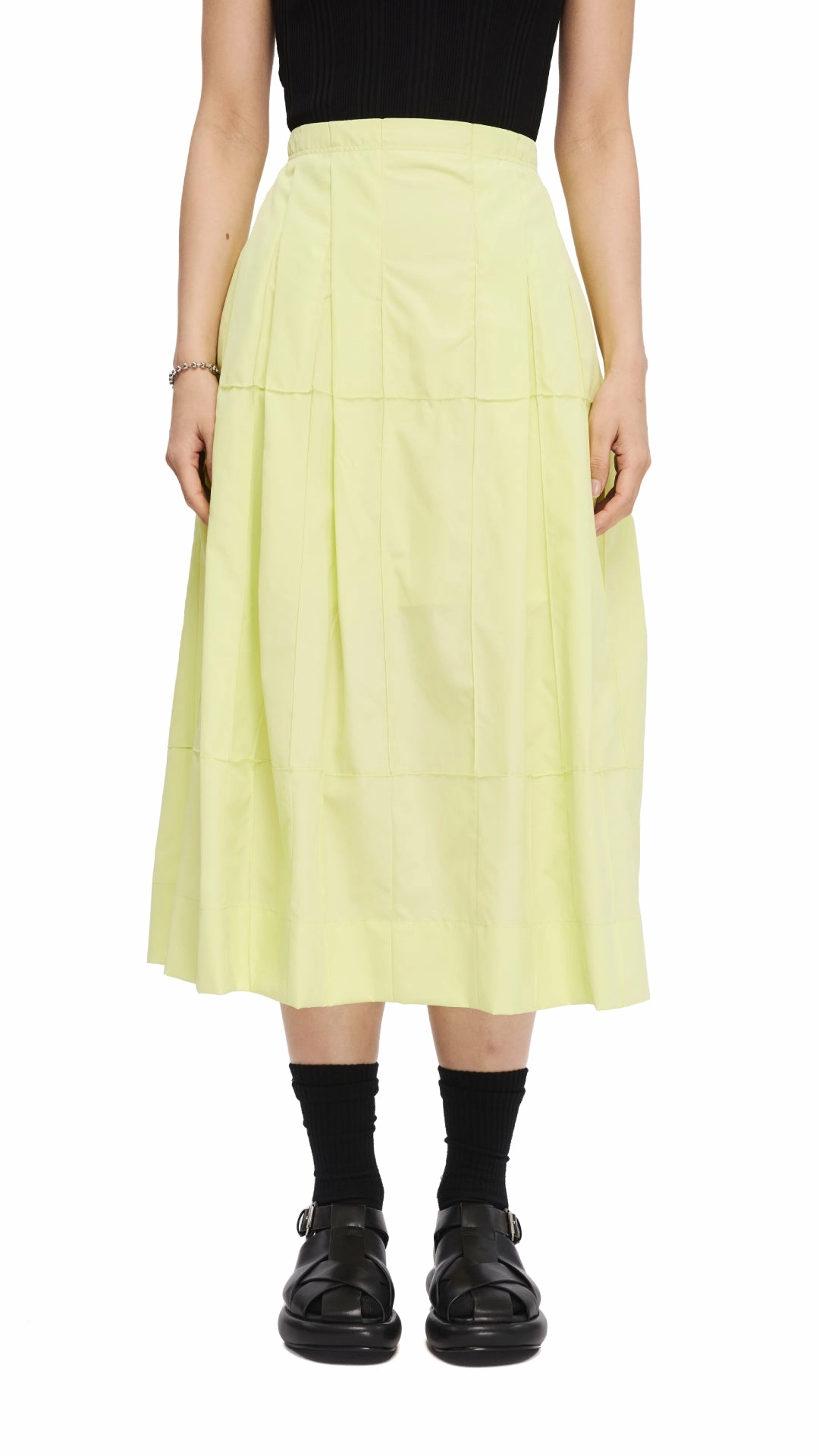 Material Innovation Tucks Skirts