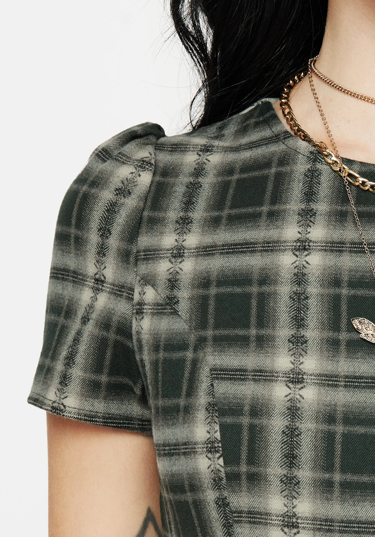 Daytime Mood Tulisa Check Midi Dress