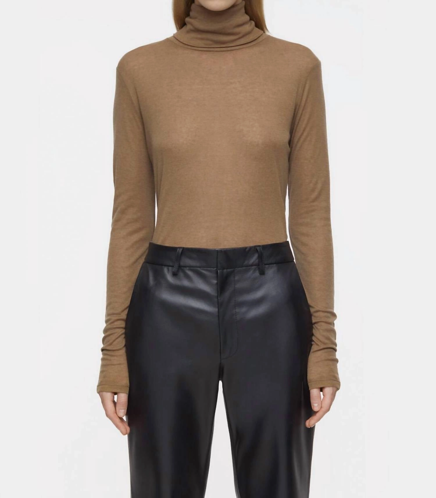 Turtleneck Longsleeve In Old Pine Chic Knit Cold Day Ready