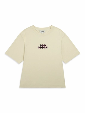 windproof SeamlessSidePanels Flocking Print Symbol Tee