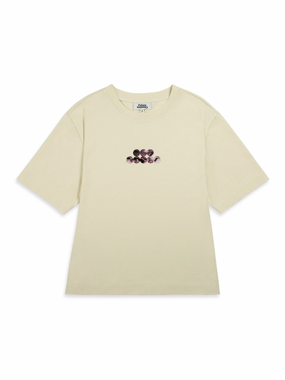 windproof SeamlessSidePanels Flocking Print Symbol Tee