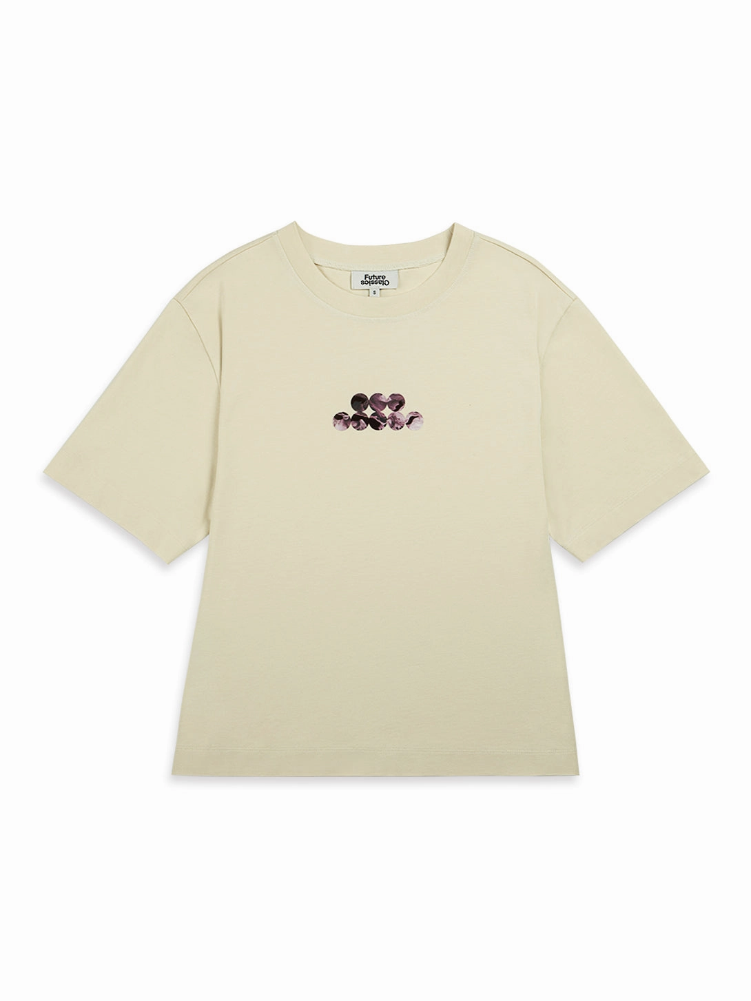 Cozy Layering Minimalist purity Flocking Print Symbol Tee