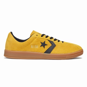 Non Slip Outsole Zoned Cushioning Converse All Star Classic Trainer Suede Ox Shoes - Yellow/Black/Gum