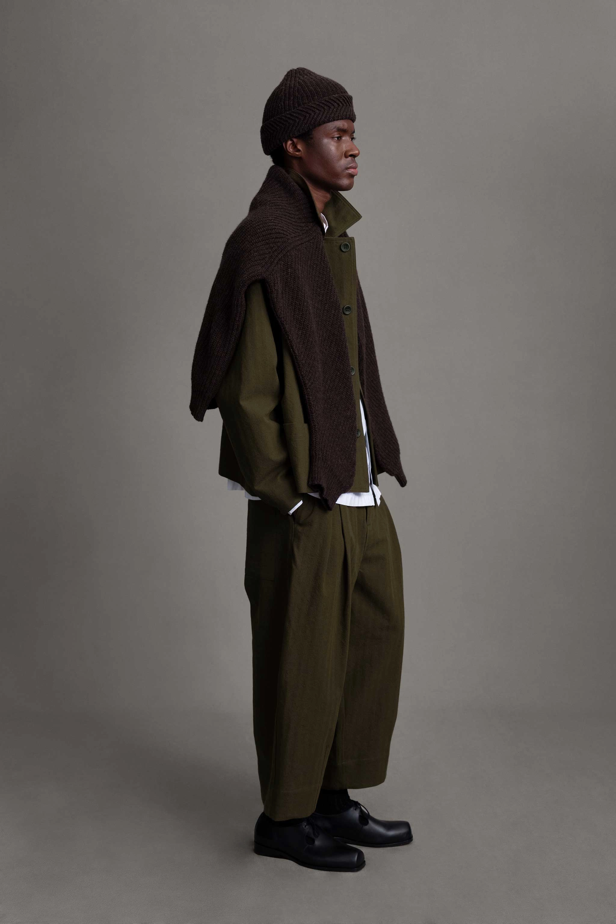 Seasonal Wear THE ETCHER TROUSER / HERRINGBONE SUITING HEATH