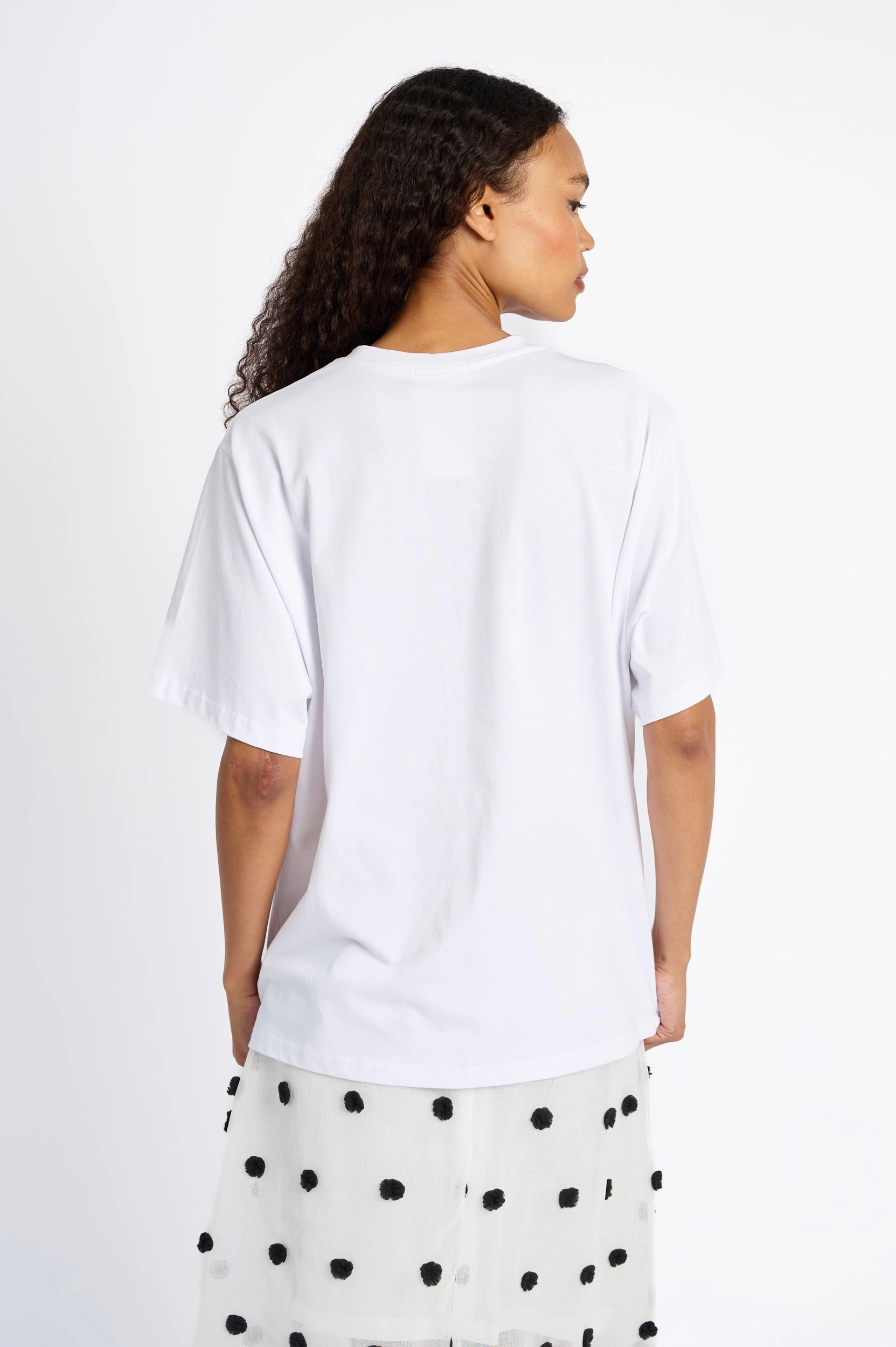 TexturedSurface TearResistant Oversized Printed Tee with Goldfish