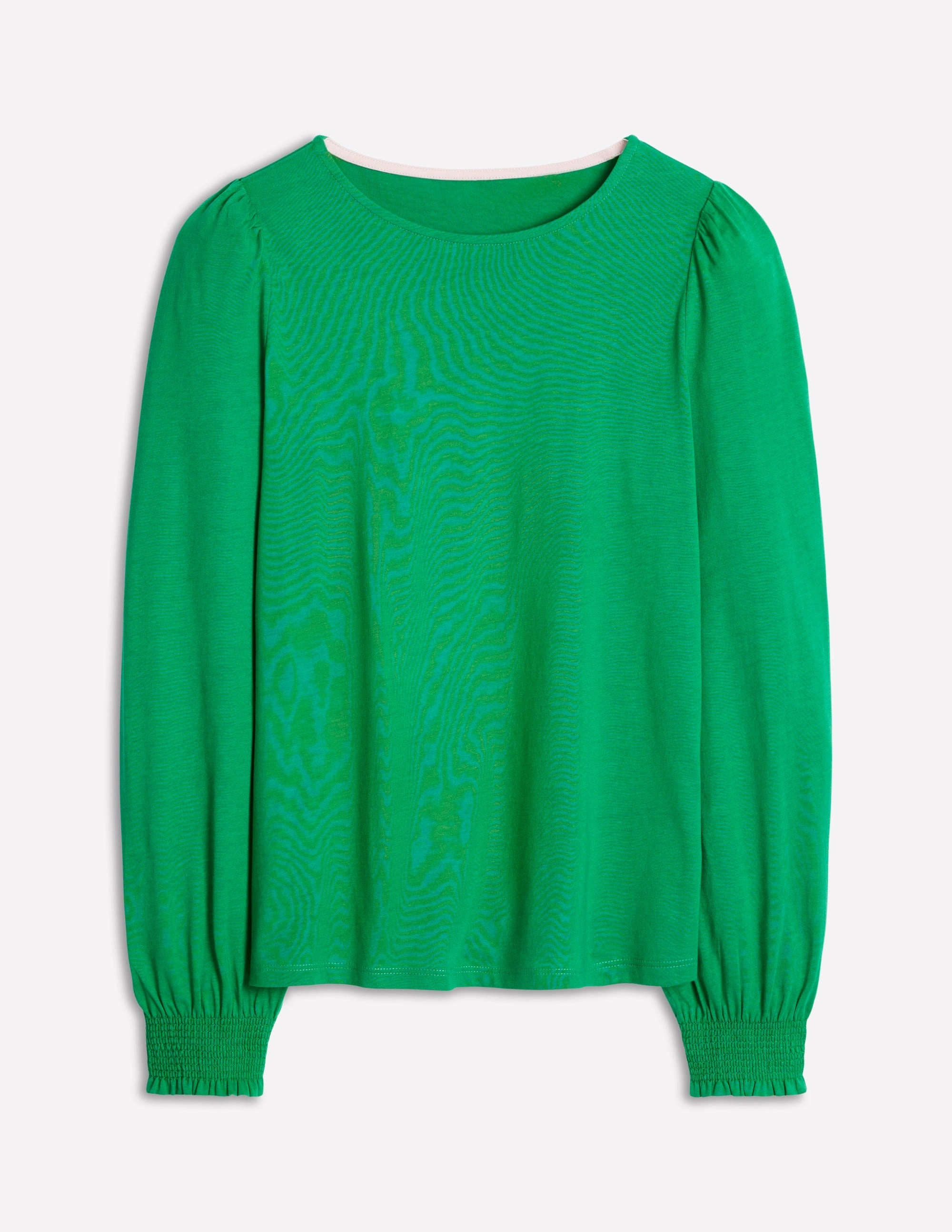 UltraStretch Smocked Cuff Supersoft Top-Rich Emerald Reinforced Seams Loose cut