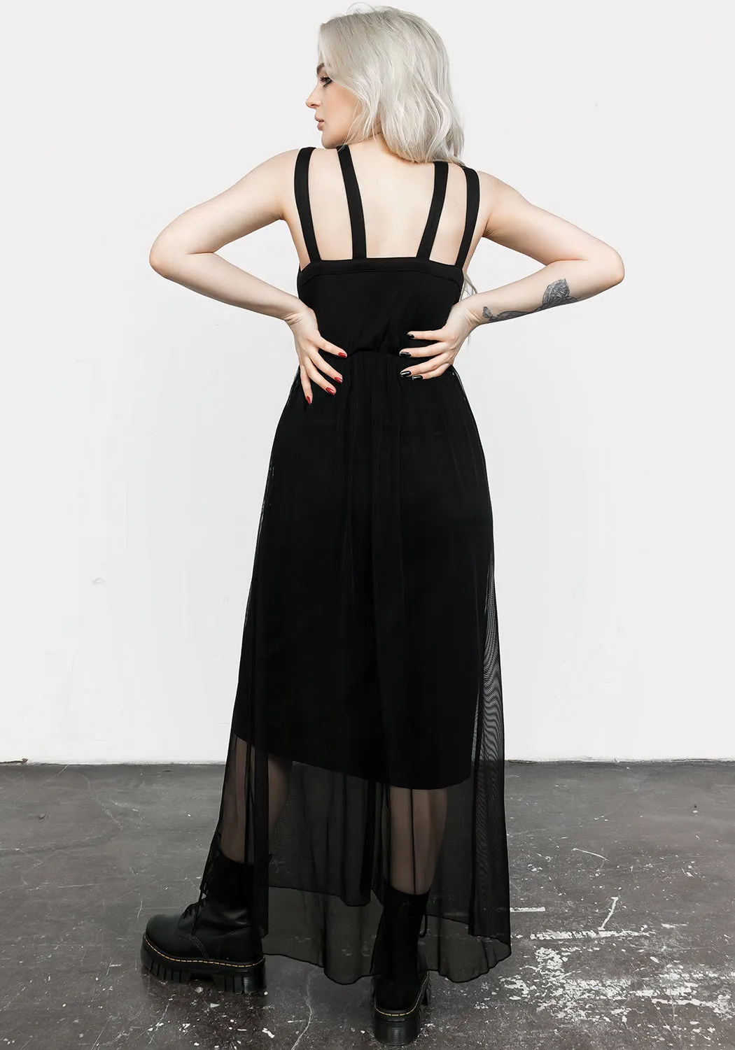 Smart Layers Trend Focused Incantation Mesh Maxi Dress