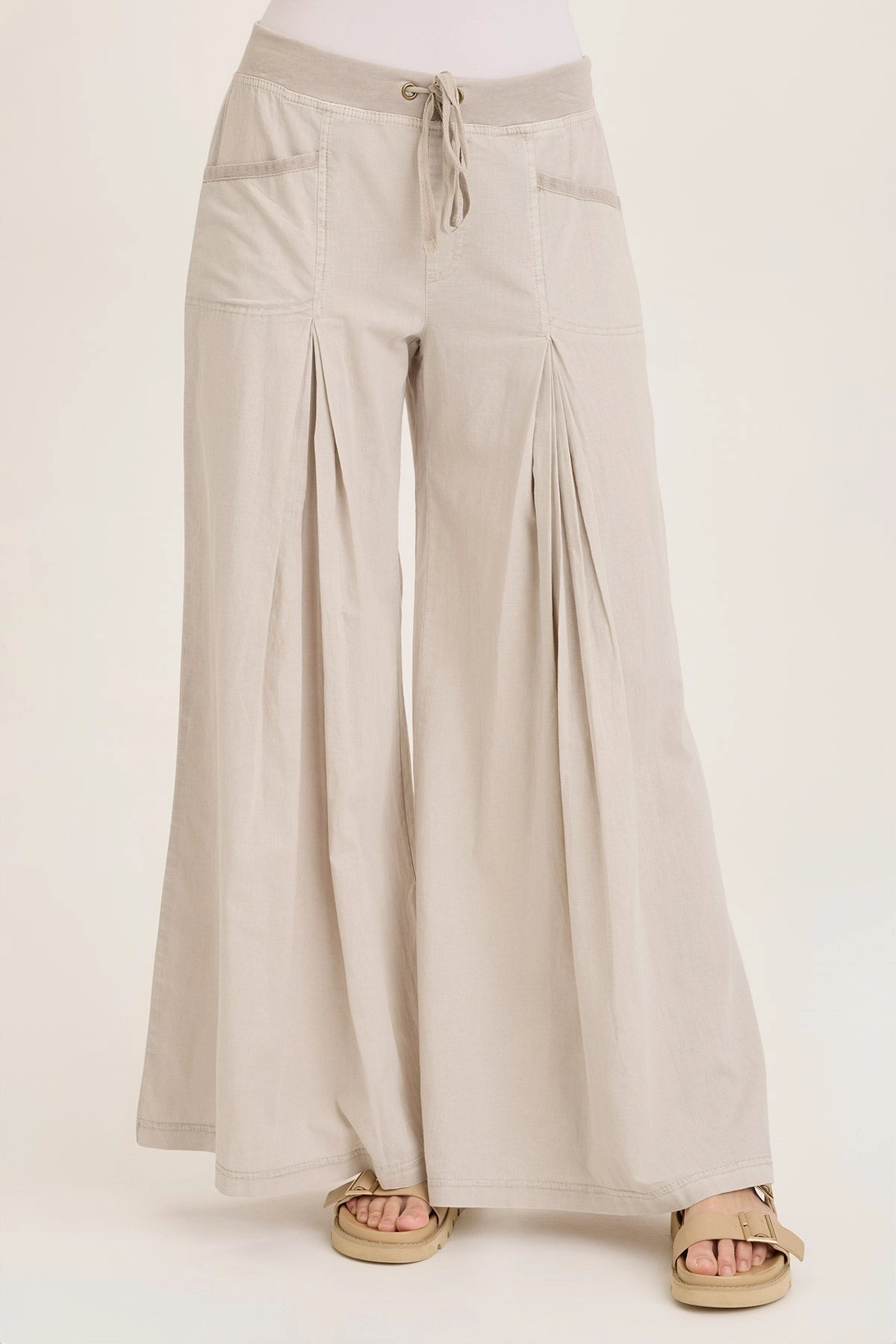 Light Edge Style Staple Zorba Linen Ultra Wide Leg Pant