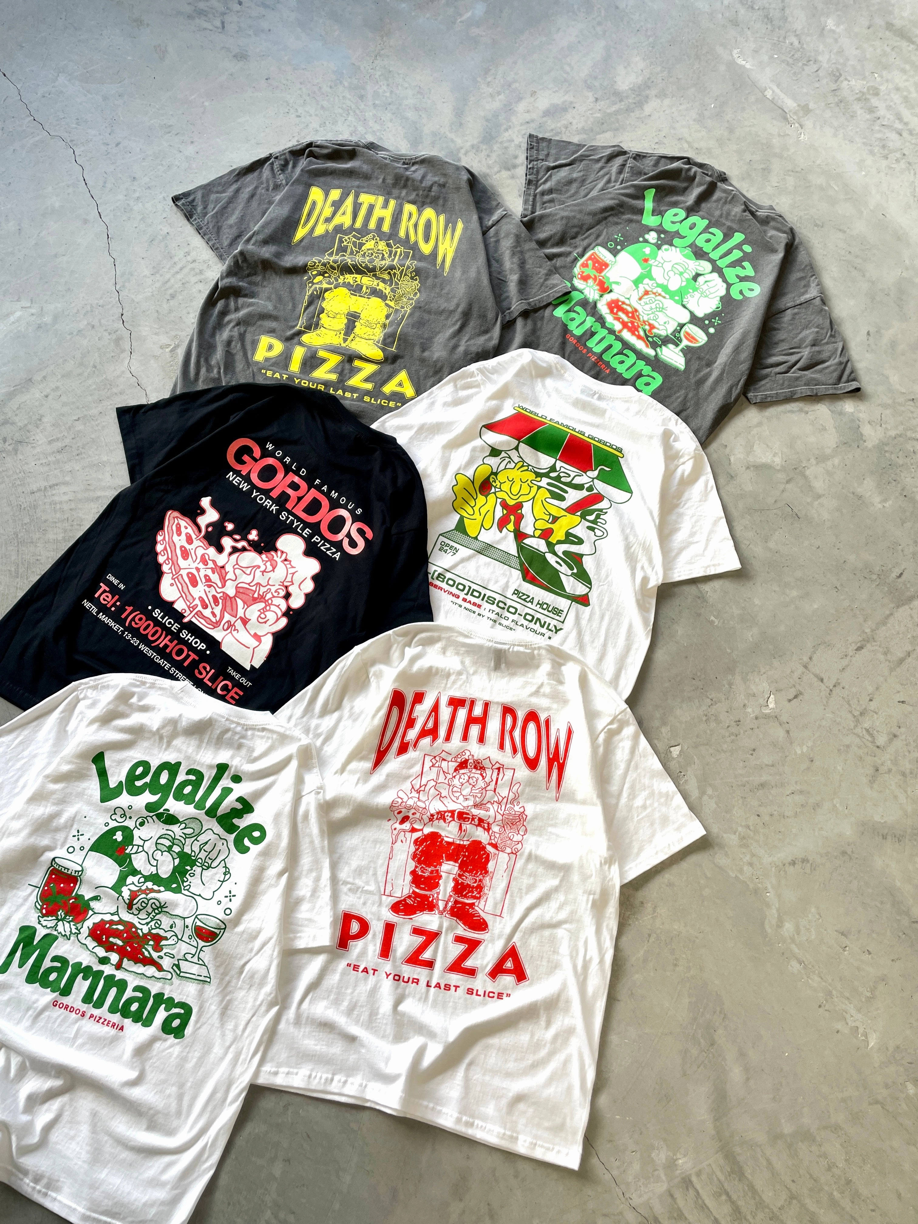 World Famous Gordos 'Legalize Marinara' Tee - White Stylish and Fun contrast