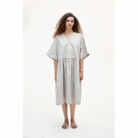 V-Neck Dress Stone Perfectly Styled Sharp Look