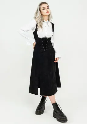 Lightweight Comfort Lounge Moment Valar Lace Up Midi Pinafore Dress