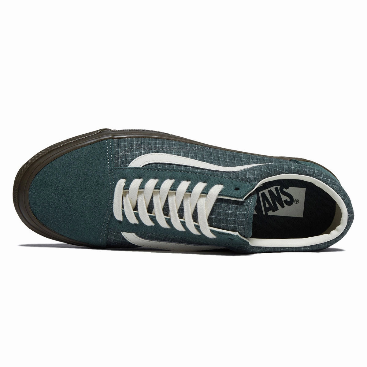 Vans Old Skool MTE Shoes - Washed Ripstop Dark Forest Injection Molded Construction Sole Strength