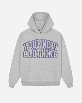 Hanukkah wear Water Resistant Varsity Hoodie | GREY MARLE