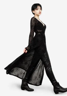Venom Mesh Wrap Dress Mermaid-Hem Statement Mood