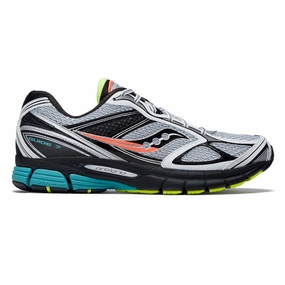 Saucony Progrid Guide 7 Shoes - White/Teal Reinforced toe cap