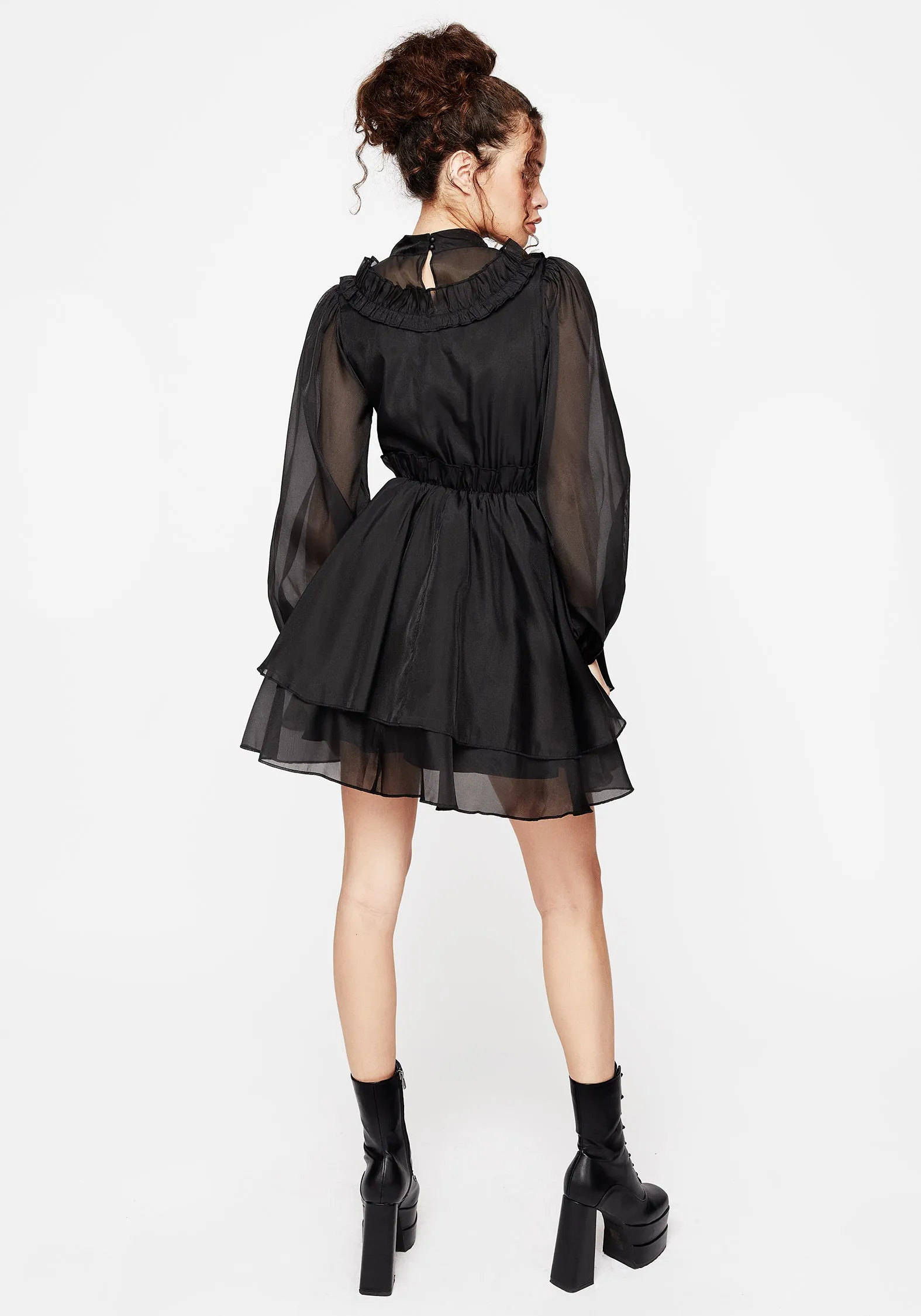 Morose Layered Frill Mini Dress Skin Glow