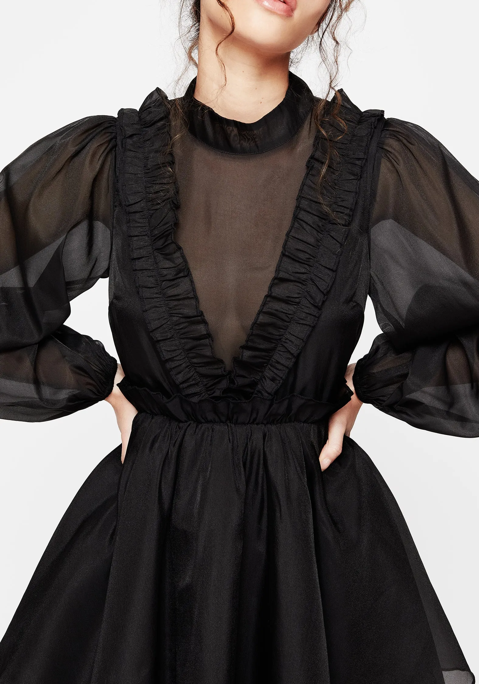 Glamorous look Comfortable Silhouette Morose Layered Frill Mini Dress