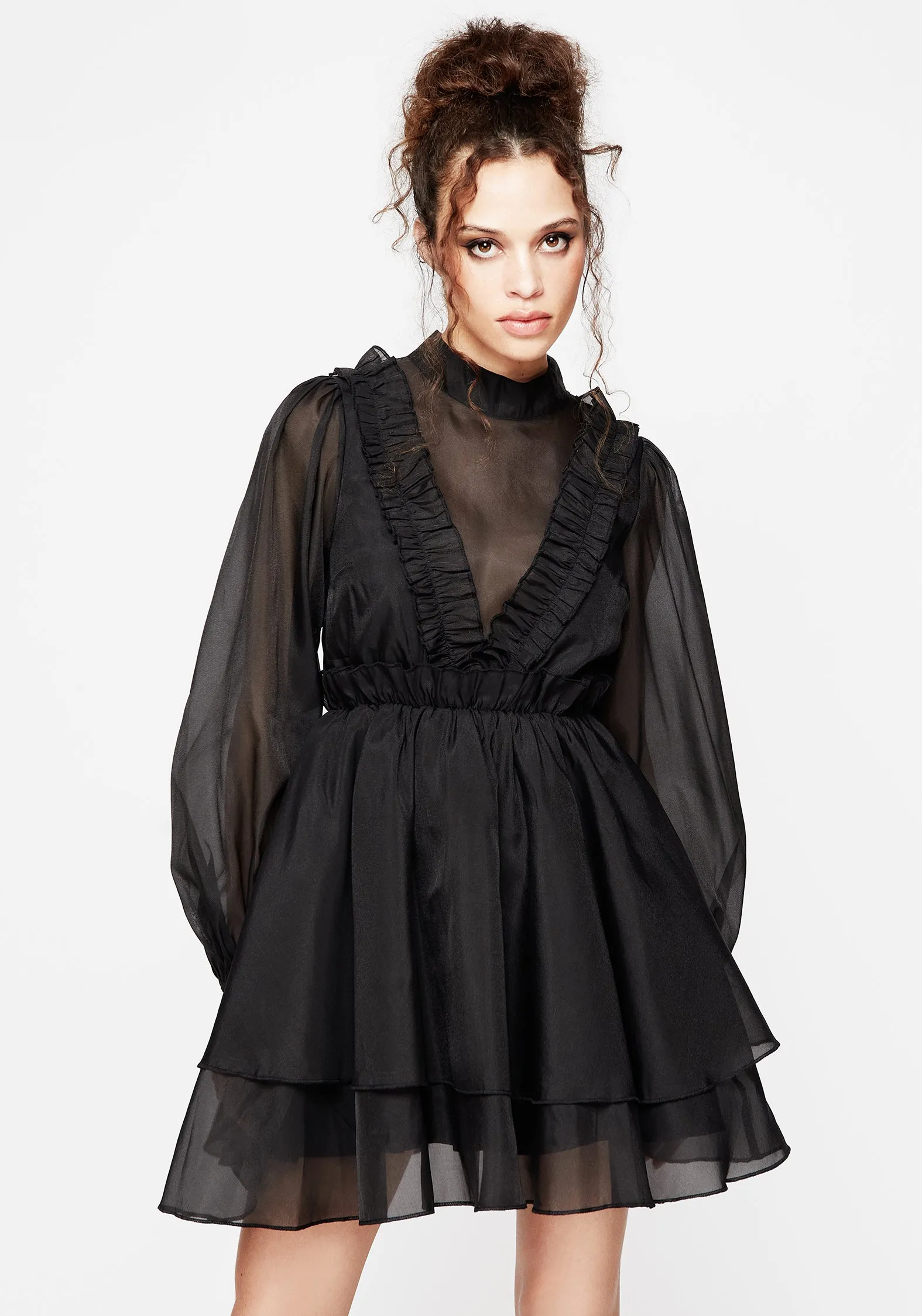 Country View Rural Charm Morose Layered Frill Mini Dress