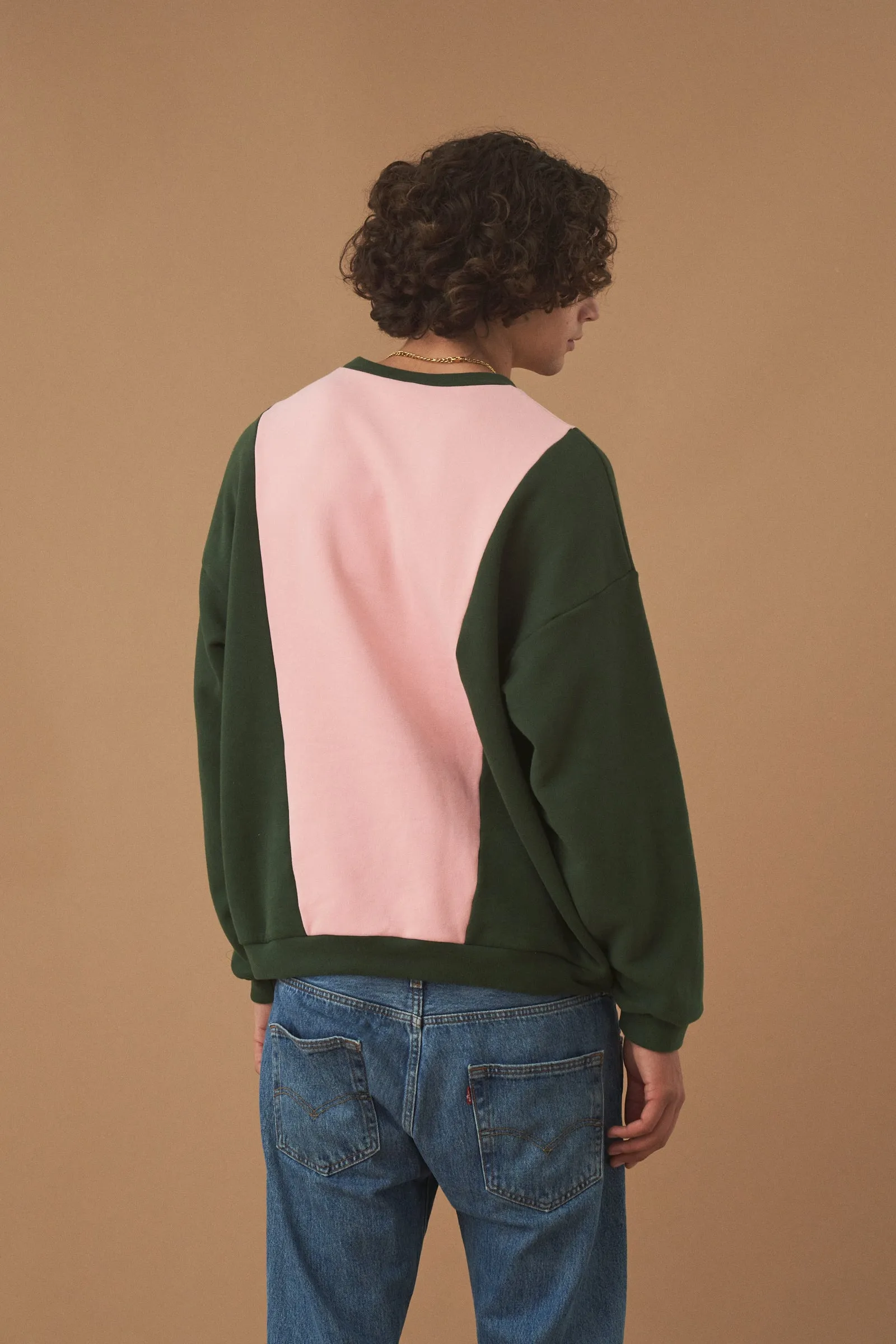 Versatile Styling Allergen Free Processing bound 'Forest Rose' Panel Sweater